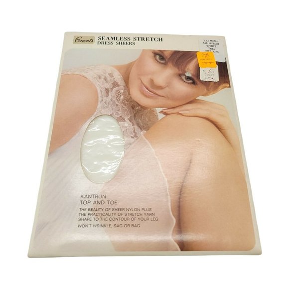 Grants Accessories - Grants Vintage Kantrun Top and Town Sheer Nylon Plus White Tall Fits 10-11